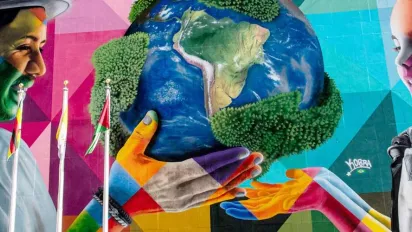  Eduardo Kobra mural at UN Headquarters