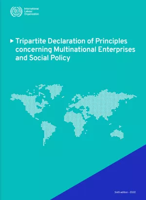 Cover of publication "Tripartite declaration of principles concerning multinational enterprises and social policy (MNE Declaration)"