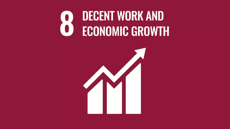 SDG8: Decent work and Economic Growth icon